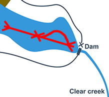 Clear Lake dam area